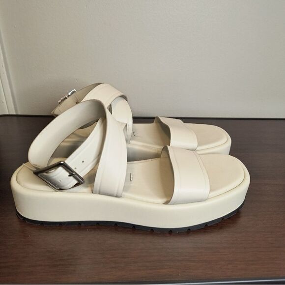 Zara Off White Platform Sandals - Picture 5 of 10